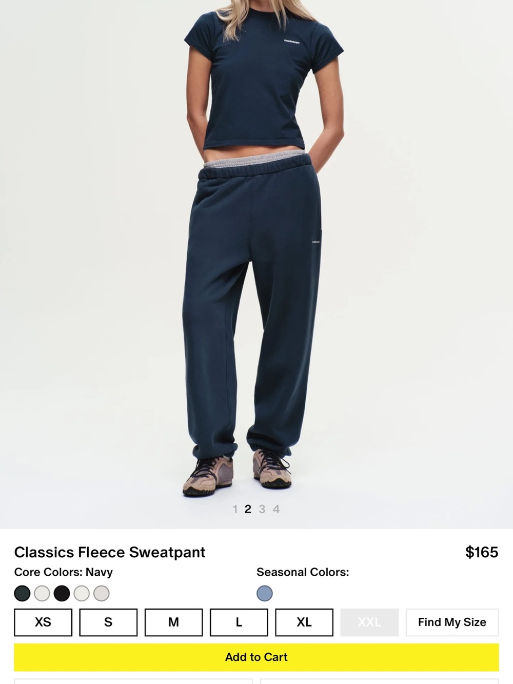 Madhappy Navy Fleece Sweatpants